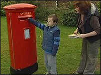 Boy inundated with personal post