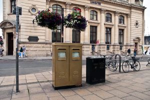 E2R twin pillar boxes, 1970s, Cheltenham. Doug Fennell