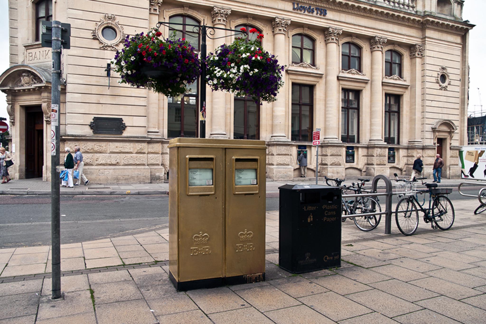 E2R twin pillar boxes, 1970s, Cheltenham. Doug Fennell